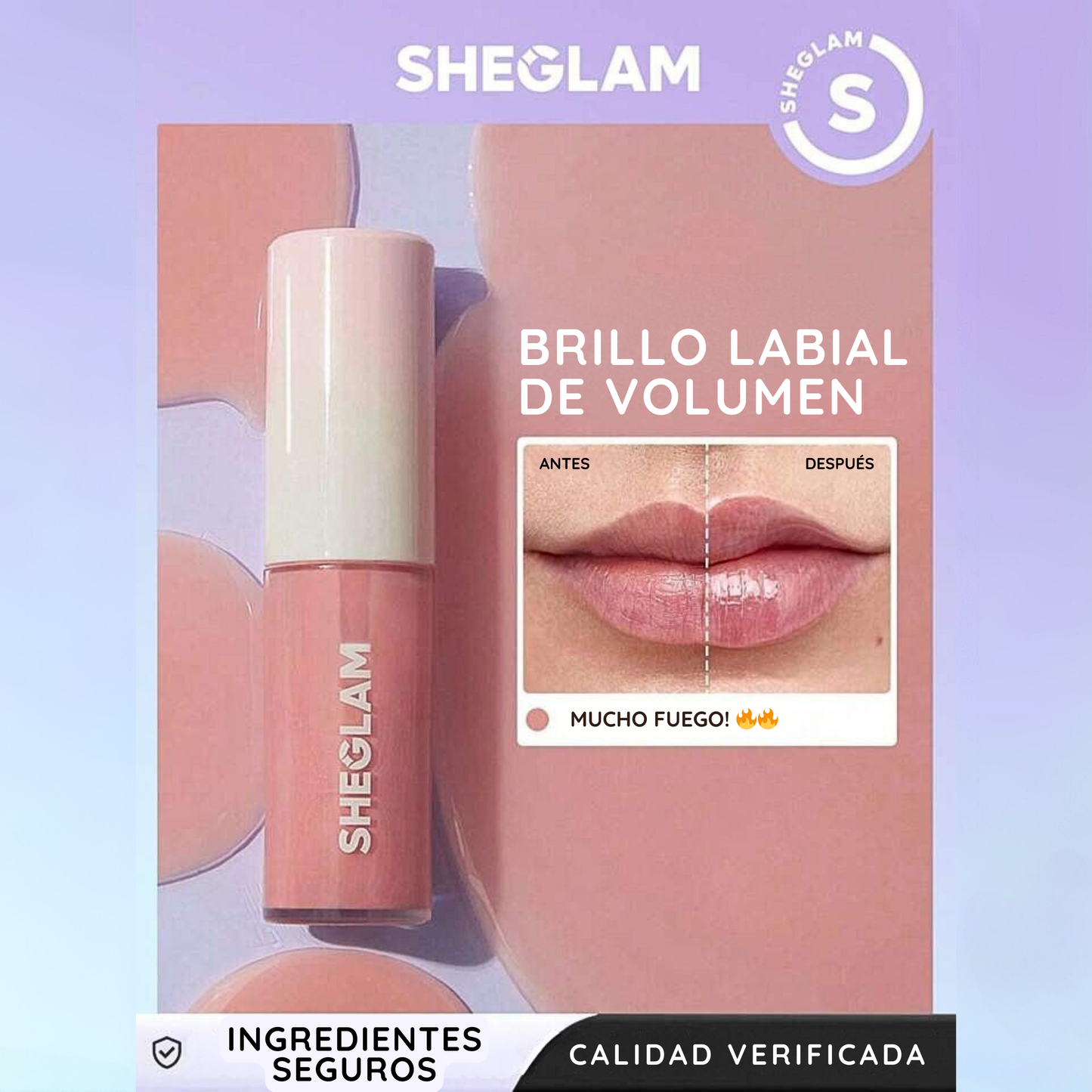 Combo Lip Gloss Voluminizador Sheglam × 3