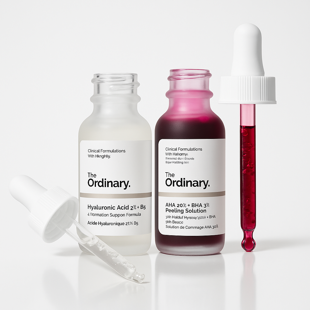 Duo The Ordinary Peeling + Hialurónico Exfoliante e Hidratante