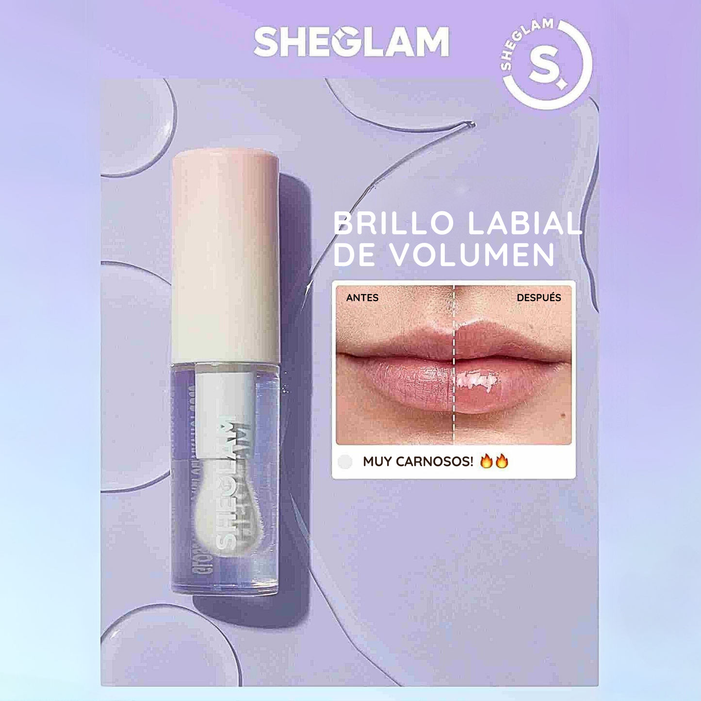 Combo Lip Gloss Voluminizador Sheglam × 3