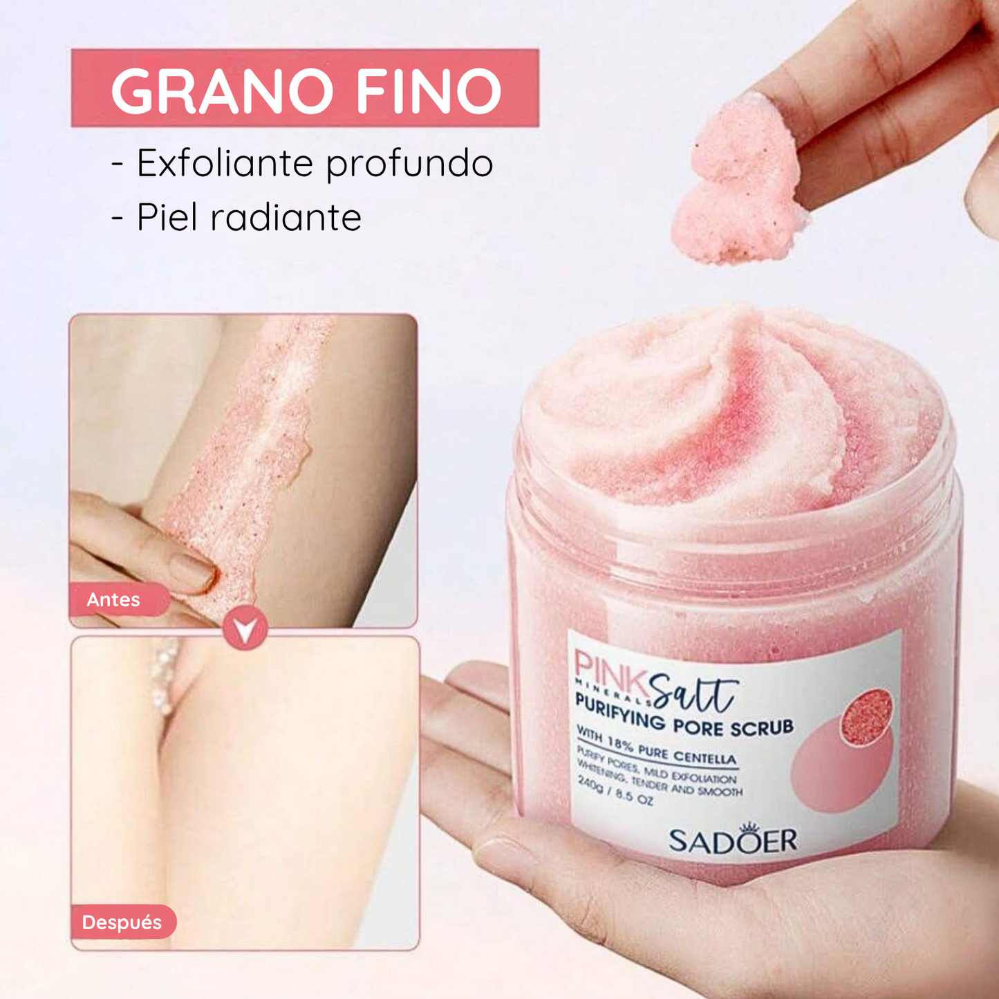 Gel Exfoliante Con Sal Rosa Himalaya