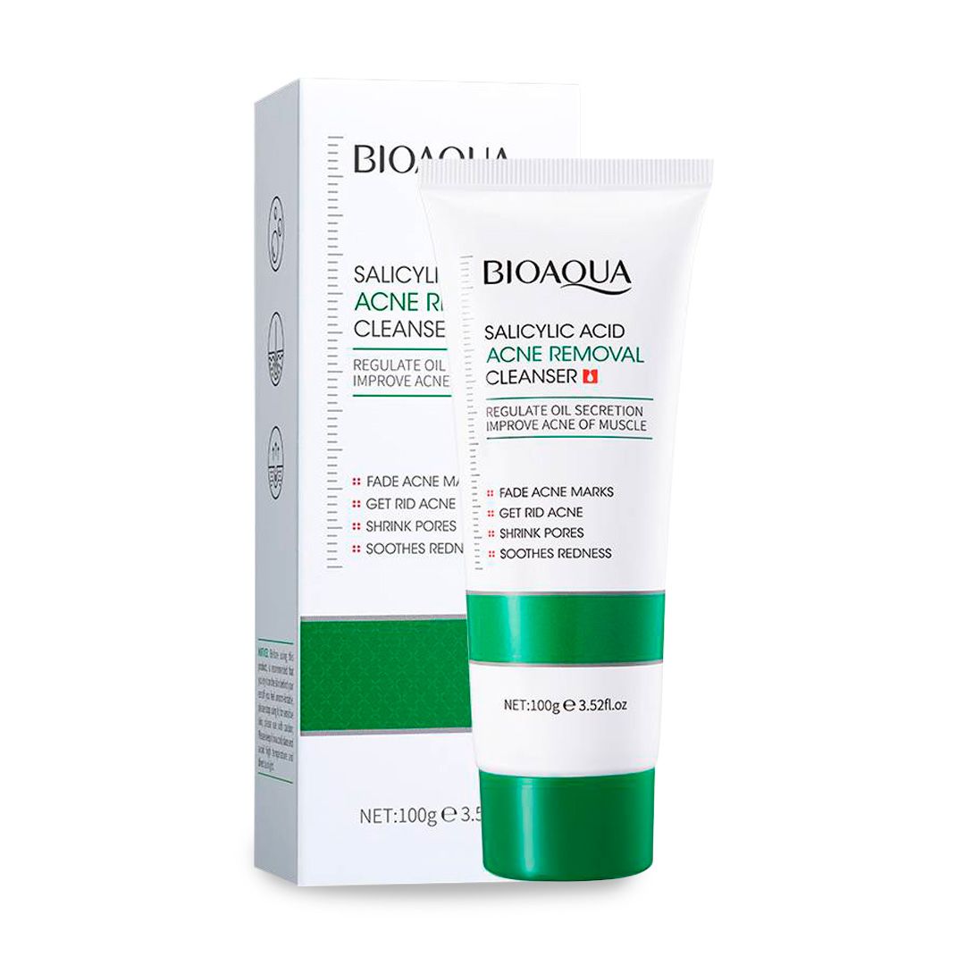 Combo Facial de Ácido Salicílico Antiacné Calmante Bioaqua 💚