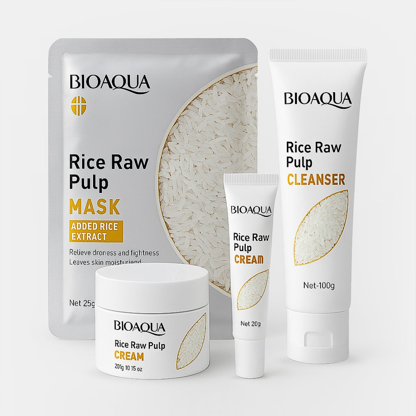 Combo Facial Arroz × 4 Productos Bioaqua