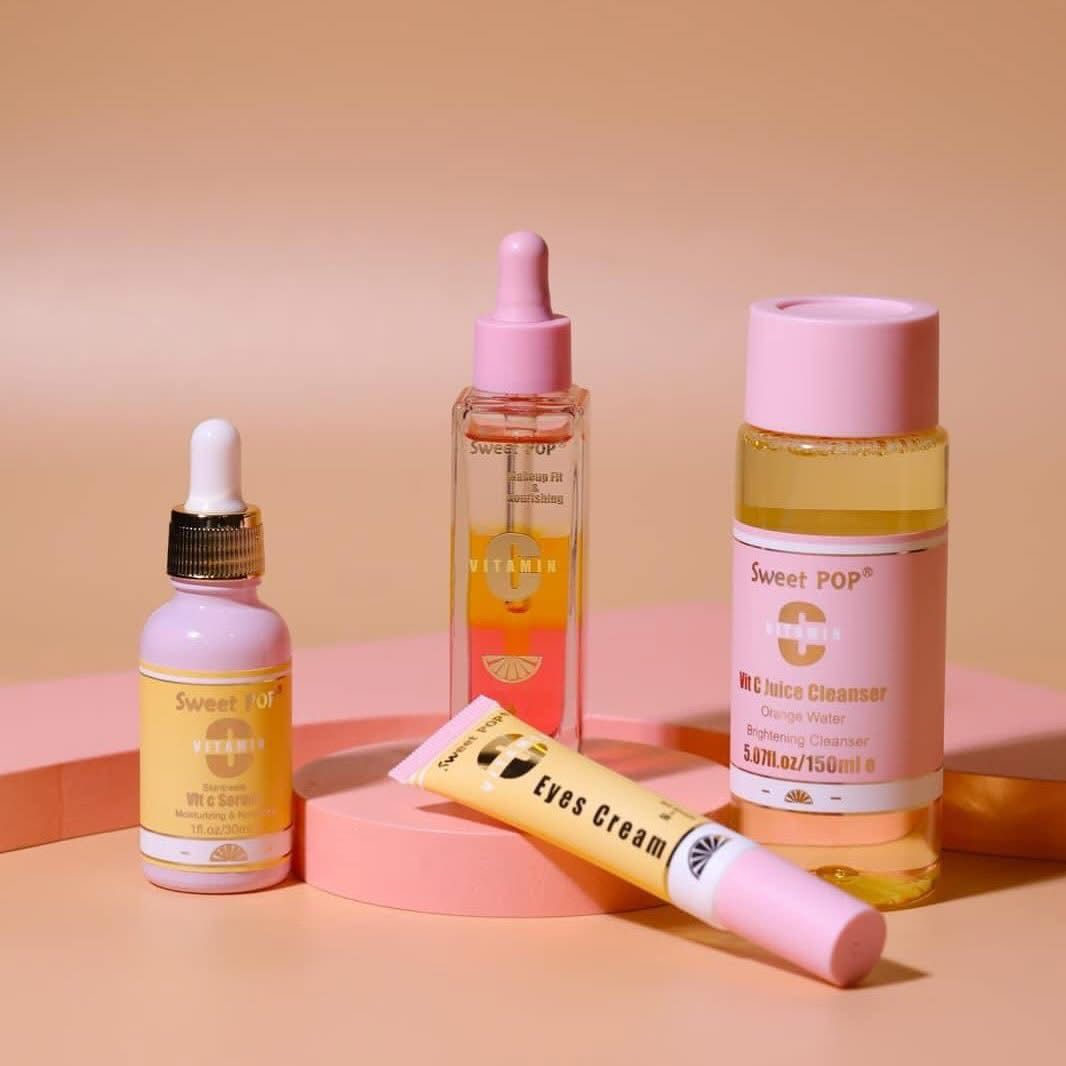 Combo Facial Glow Radiante Vitamina C Antioxidante Sweet Pop