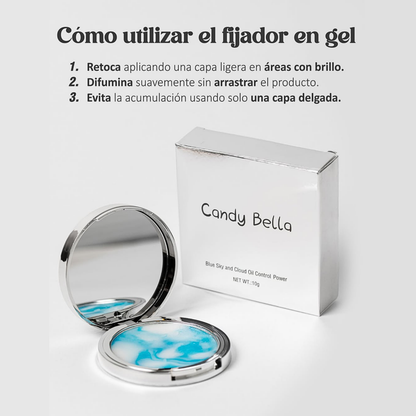 Gel prensado Matificador para el Control de Brillo y Grasa Facial Candy Bella