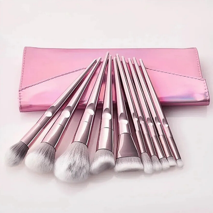 Set de 10 Brochas de Maquillaje