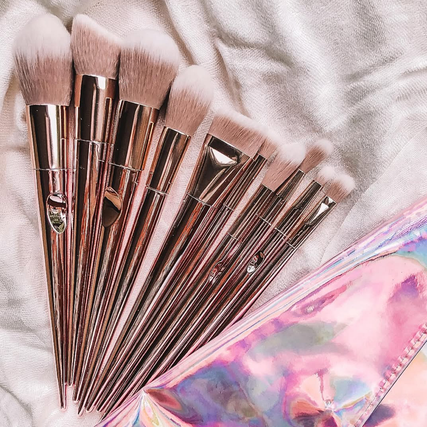 Set de 10 Brochas de Maquillaje