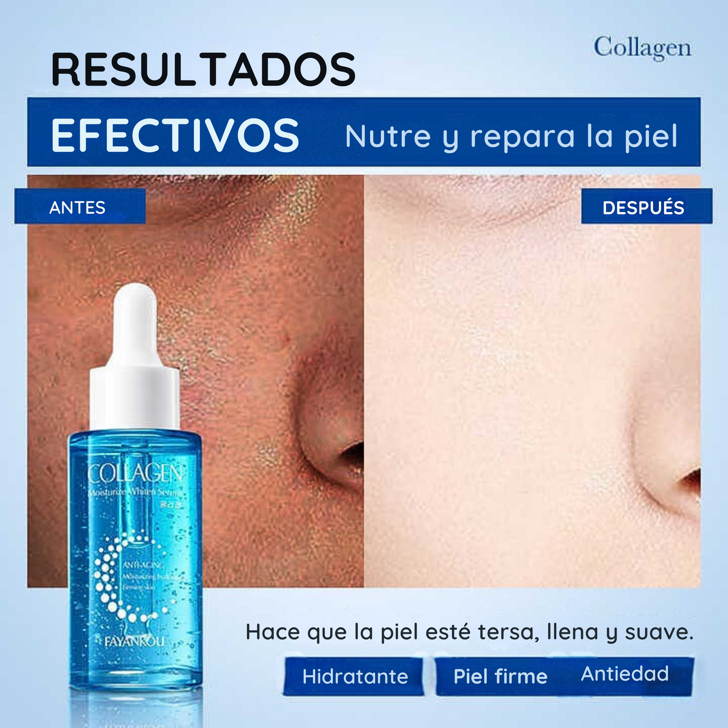 Sérum Facial de Colágeno Hidratante y Antiarrugas 🌀