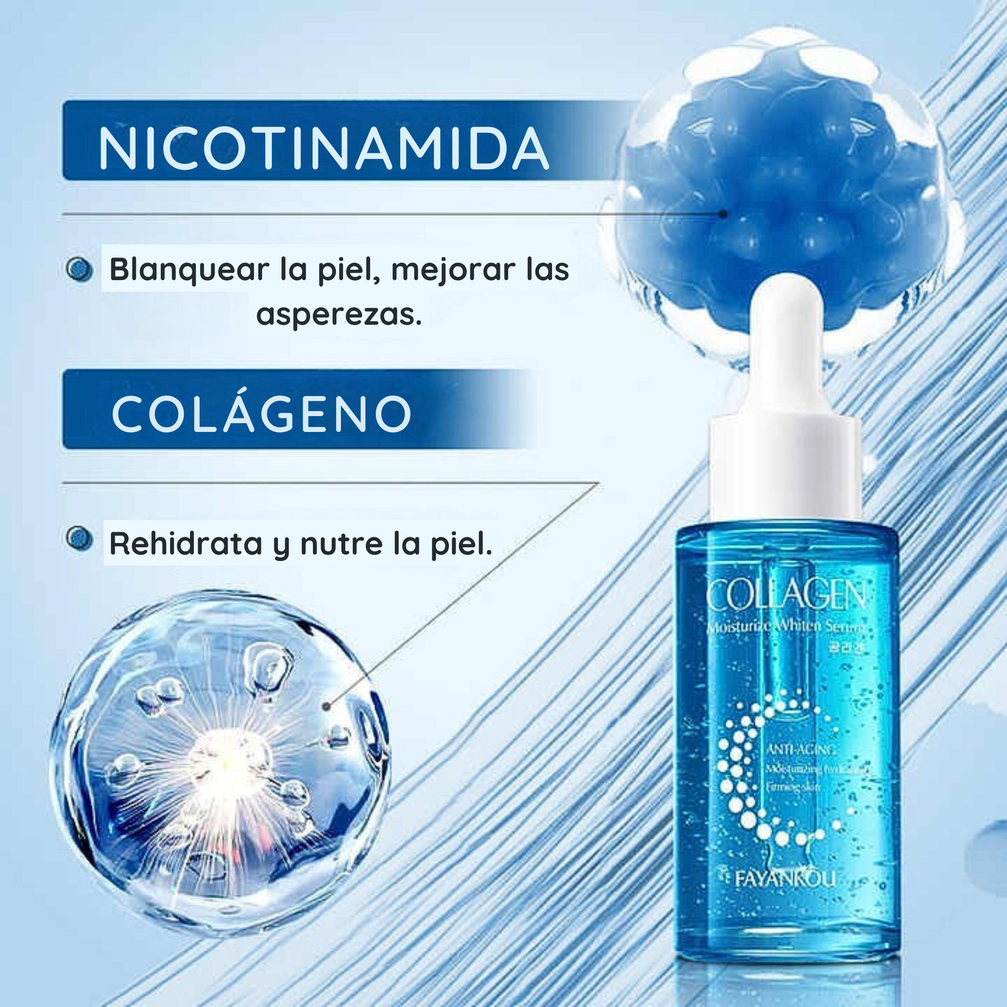 Sérum Facial de Colágeno Hidratante y Antiarrugas 🌀